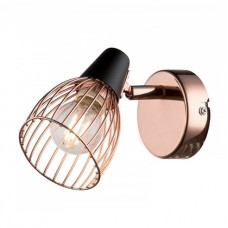 Απλίκα Τοίχου 1xE14 230V Μαύρο-Χαλκός 955AMBIX1W